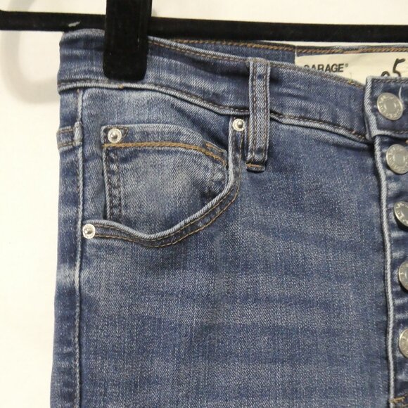 GARAGE - Ultra High Rise | size 5 | High Waisted Button Fly Slim Jeans | NWOT - Picture 3 of 16